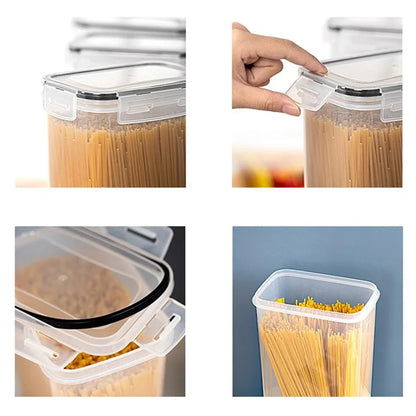 16Pcs / Set Kitchen Sealed Jar Grain Storage Box Refrigerated Odor-Free Transparent PP Fresh-Keeping Box (BPA Free, FDA Certified)