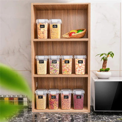 16Pcs / Set Kitchen Sealed Jar Grain Storage Box Refrigerated Odor-Free Transparent PP Fresh-Keeping Box (BPA Free, FDA Certified)