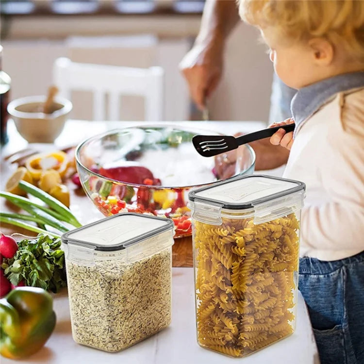 16Pcs / Set Kitchen Sealed Jar Grain Storage Box Refrigerated Odor-Free Transparent PP Fresh-Keeping Box (BPA Free, FDA Certified)