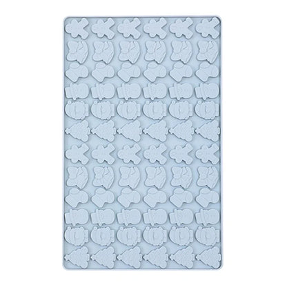 72 Grids Christmas Snowman Gingerbread Man Silicone Cake Mold DIY Candy Chocolate Biscuit Baking Tool (No FDA Certificate)