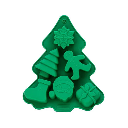 Christmas Silicone Baking Mold Snowman Santa Cake Mold for Chocolate Jello (BPA-Free, No FDA Certified)
