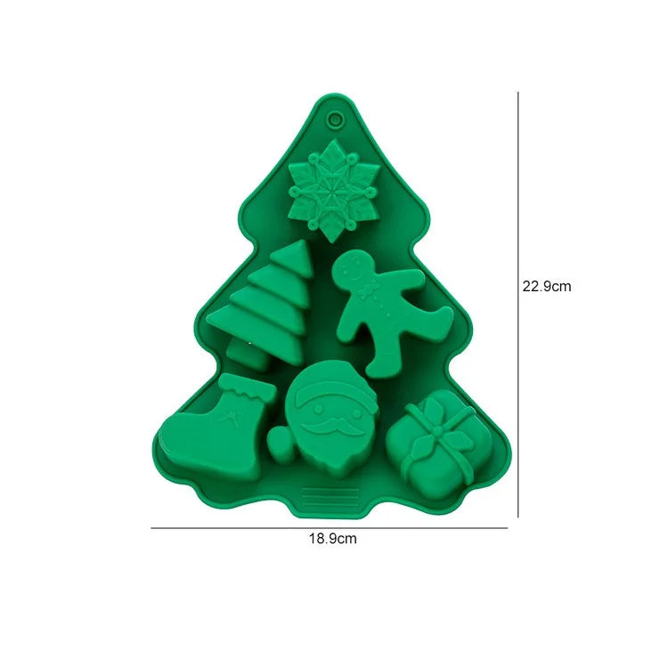 Christmas Silicone Baking Mold Snowman Santa Cake Mold for Chocolate Jello (BPA-Free, No FDA Certified)