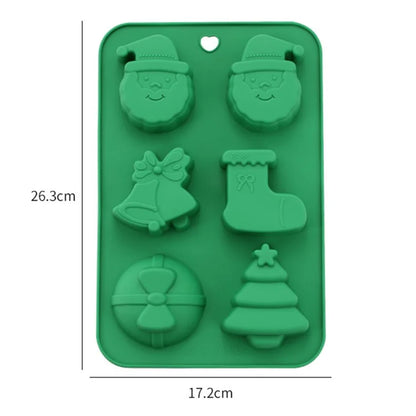 Christmas Silicone Mold Kitchen Chocolate Tray DIY Decoration Cake Baking Tool (No FDA Certificate)