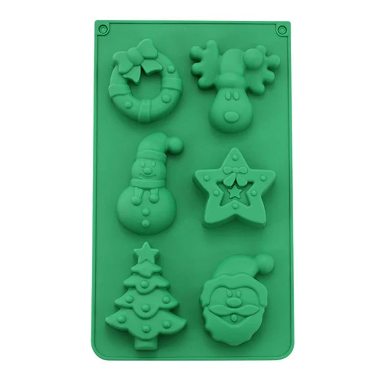 Christmas Silicone Mold Kitchen Chocolate Tray DIY Decoration Cake Baking Tool (No FDA Certificate)