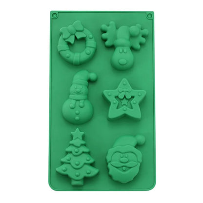 Christmas Silicone Mold Kitchen Chocolate Tray DIY Decoration Cake Baking Tool (No FDA Certificate)