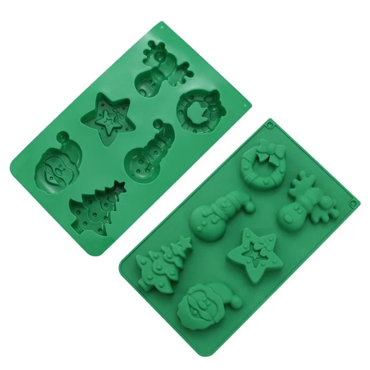 Christmas Silicone Mold Kitchen Chocolate Tray DIY Decoration Cake Baking Tool (No FDA Certificate)