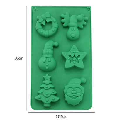 Christmas Silicone Mold Kitchen Chocolate Tray DIY Decoration Cake Baking Tool (No FDA Certificate)