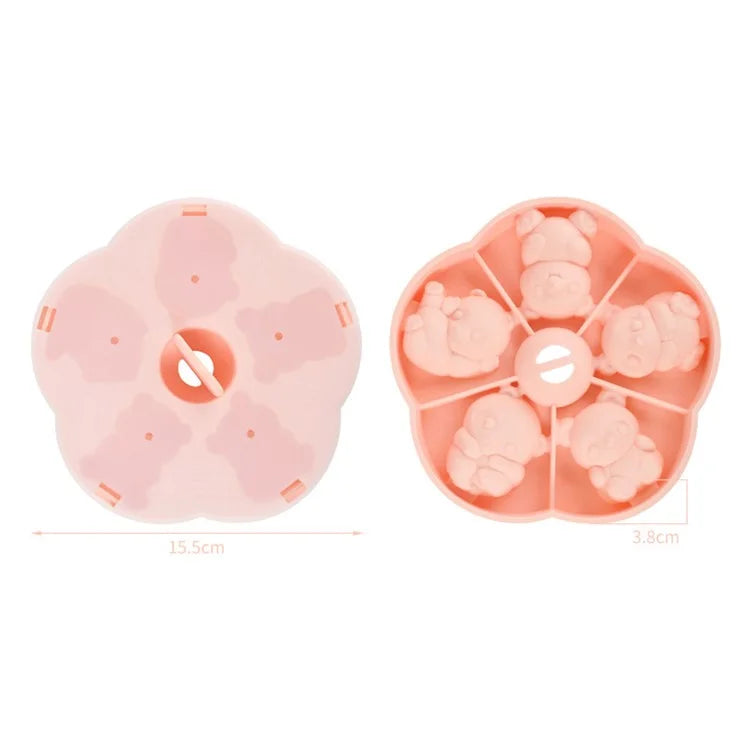 Cute Panda Shape Silicone Baby Food DIY Mold Steamed Cake Maker (No FDA)