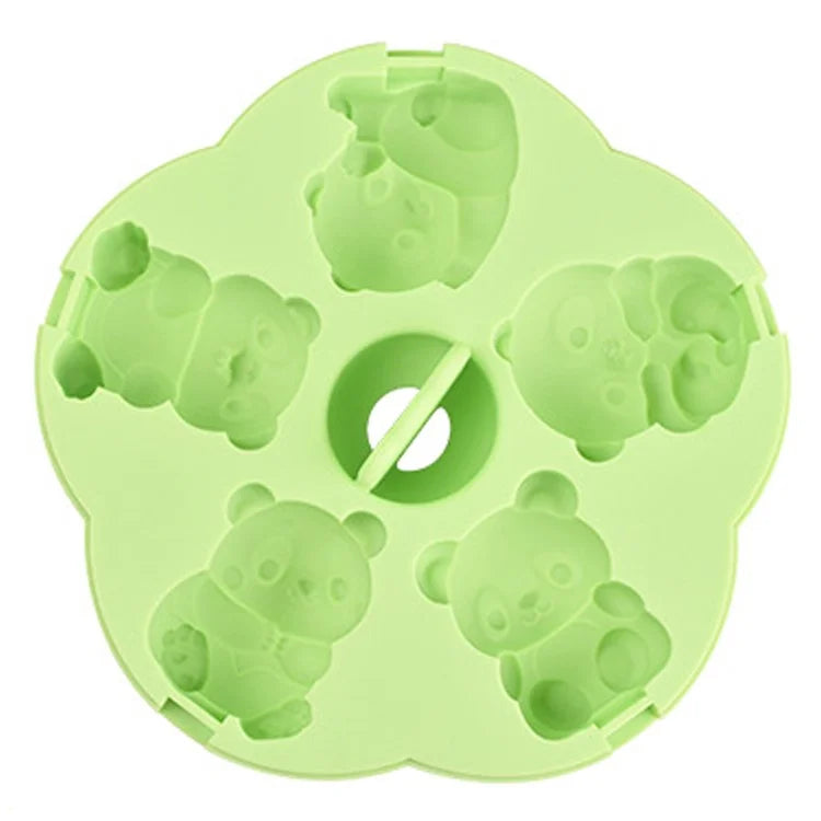 Cute Panda Shape Silicone Baby Food DIY Mold Steamed Cake Maker (No FDA)