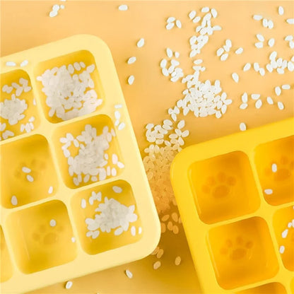 8 Grids Cat Paw Silicone Ice Mold Kitchen Baby Food DIY Maker (No FDA)