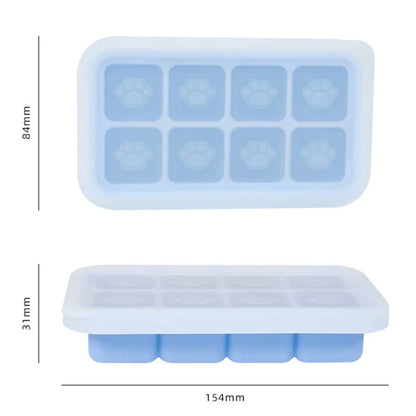 8 Grids Cat Paw Silicone Ice Mold Kitchen Baby Food DIY Maker (No FDA)