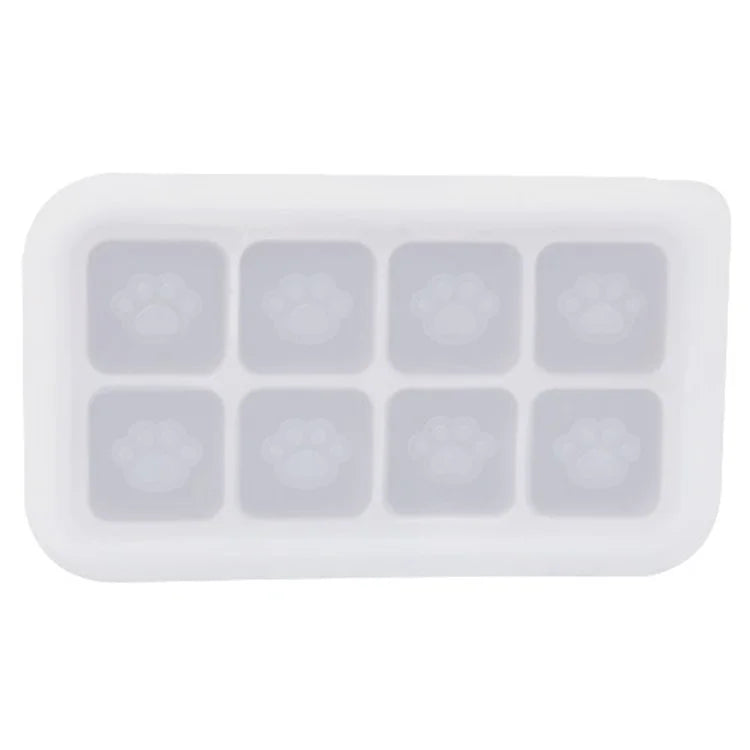 8 Grids Cat Paw Silicone Ice Mold Kitchen Baby Food DIY Maker (No FDA)