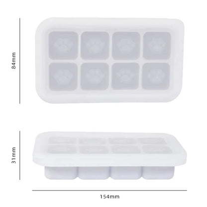 8 Grids Cat Paw Silicone Ice Mold Kitchen Baby Food DIY Maker (No FDA)