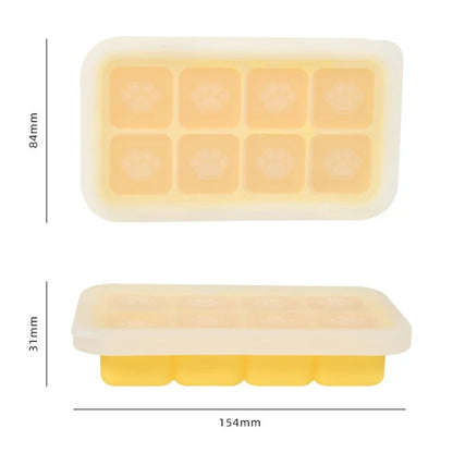 8 Grids Cat Paw Silicone Ice Mold Kitchen Baby Food DIY Maker (No FDA)