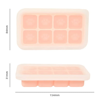 8 Grids Cat Paw Silicone Ice Mold Kitchen Baby Food DIY Maker (No FDA)