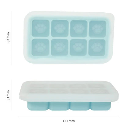 8 Grids Cat Paw Silicone Ice Mold Kitchen Baby Food DIY Maker (No FDA)