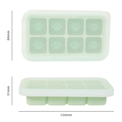 8 Grids Cat Paw Silicone Ice Mold Kitchen Baby Food DIY Maker (No FDA)