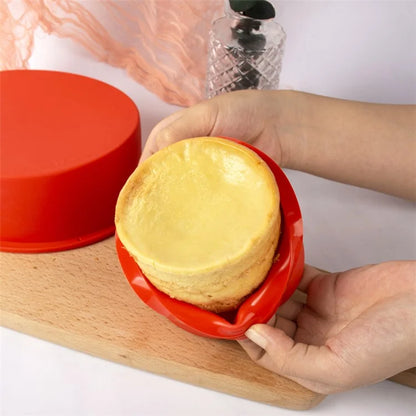 DG-414 6-inch Cake Pan Silicone Baking Mold Round Chiffon Cake Making Mold (BPA-Free, No FDA Certificate)