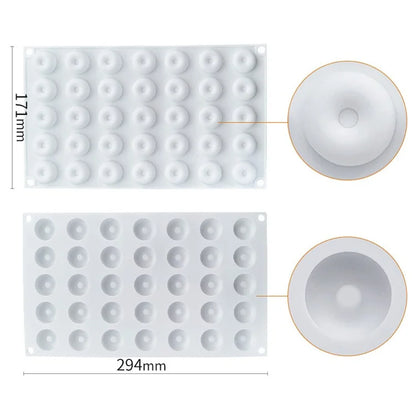 35 Grids Silicone Mold French Mousse Cake Mooncake DIY Baking Tool (BPA Free, No FDA Certificate)