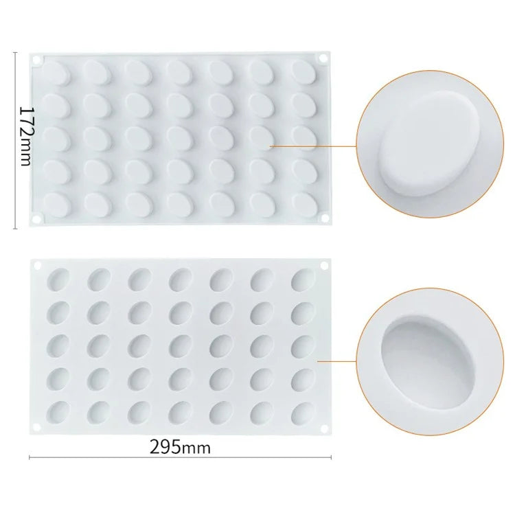 35 Grids Silicone Mold French Mousse Cake Mooncake DIY Baking Tool (BPA Free, No FDA Certificate)