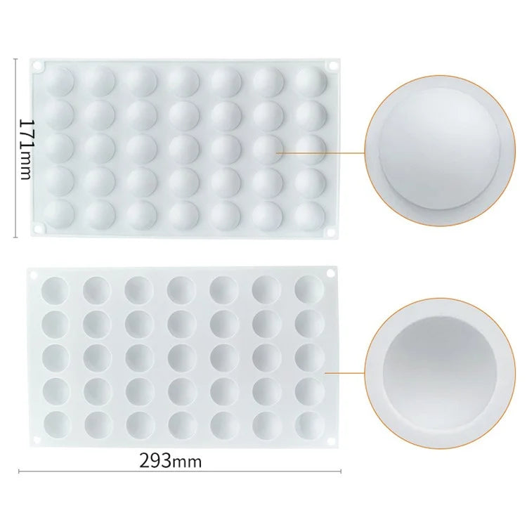 35 Grids Silicone Mold French Mousse Cake Mooncake DIY Baking Tool (BPA Free, No FDA Certificate)