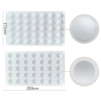 35 Grids Silicone Mold French Mousse Cake Mooncake DIY Baking Tool (BPA Free, No FDA Certificate)