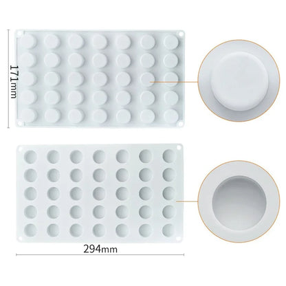 35 Grids Silicone Mold French Mousse Cake Mooncake DIY Baking Tool (BPA Free, No FDA Certificate)