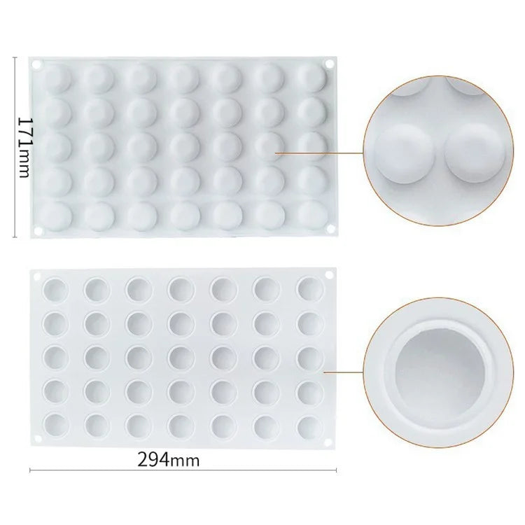 35 Grids Silicone Mold DIY Baking Pudding Mousse Cake Mold Kitchen Tool (BPA Free, No FDA Certificate)