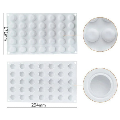 35 Grids Silicone Mold DIY Baking Pudding Mousse Cake Mold Kitchen Tool (BPA Free, No FDA Certificate)