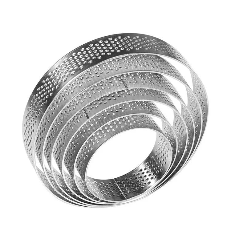 6PCS 5 / 6 / 7 / 8 / 9 / 10CM Diameter Baking Mold Stainless Steel Cake Tart Ring (BPA-Free, No FDA)