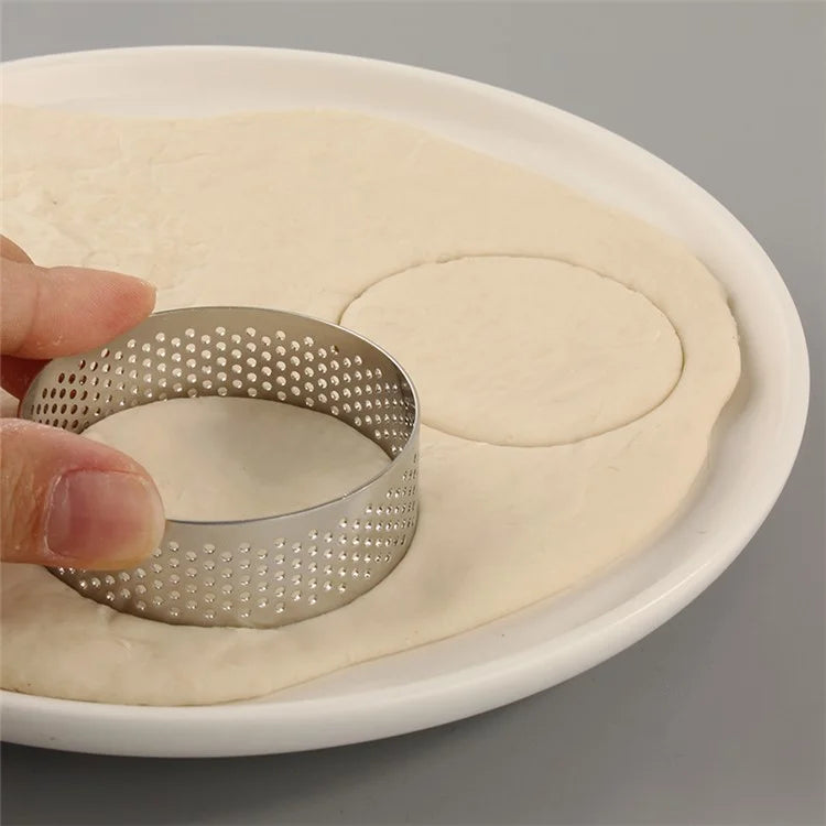 6PCS 5 / 6 / 7 / 8 / 9 / 10CM Diameter Baking Mold Stainless Steel Cake Tart Ring (BPA-Free, No FDA)