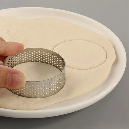 6PCS 5 / 6 / 7 / 8 / 9 / 10CM Diameter Baking Mold Stainless Steel Cake Tart Ring (BPA-Free, No FDA)