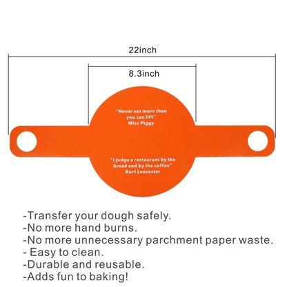 Dutch Oven Bread Baking Pad Long Handles Sling Non-stick Dough Transfer Pad (BPA Free, No FDA) / with Scale