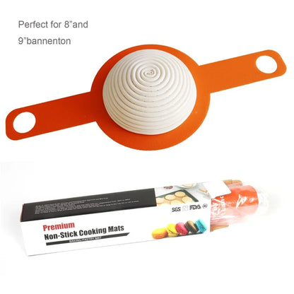 Dutch Oven Bread Baking Pad Long Handles Sling Non-stick Dough Transfer Pad (BPA Free, No FDA) / with Scale