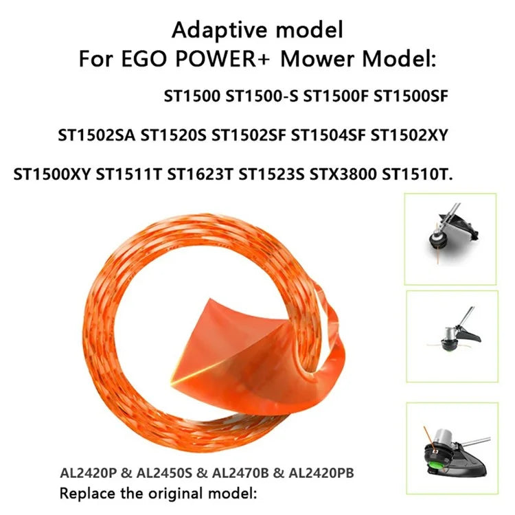 4Pcs for EGO POWER+ Lawn Mower 14ft / 4.27m Nylon Rope Replacement Trimming Line, AL2420P