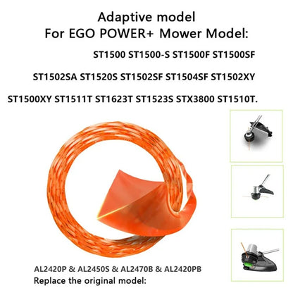 4Pcs for EGO POWER+ Lawn Mower 14ft / 4.27m Nylon Rope Replacement Trimming Line, AL2420P