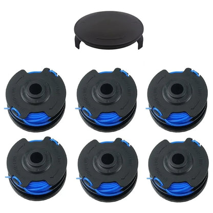 For Homelite UT41112 / UT41121 / UT41120 Lawn Mower 6 Line Spool + 1 Spool Cap, AC41RL3