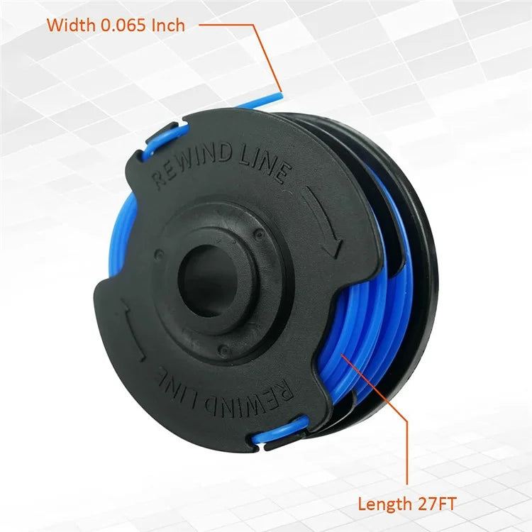 For Homelite UT41112 / UT41121 / UT41120 Lawn Mower 6 Line Spool + 1 Spool Cap, AC41RL3