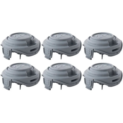 6Pcs For Black & Decker STC5433 Type 1 / STC5433PC Type 1 HDL ABS Heavy Duty Line Spool Cap, 90588530