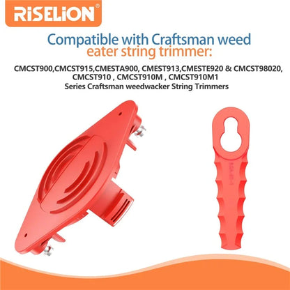 For Craftsman Trimmer 6PCS ABS Plastic Cutting Blades + 1PC Blade Disc (TLHGB-01)