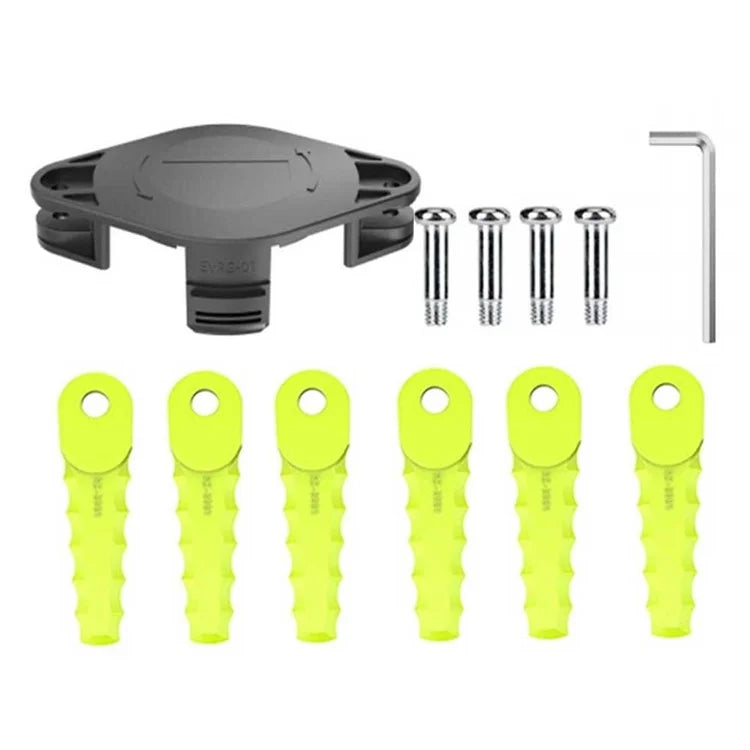 For Ryobi One+ Series Lawn Trimmer 6PCS Plastic Cutting Blades + 1PC Replacement Head (TLBR-01)