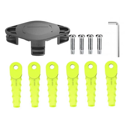 For Ryobi One+ Series Lawn Trimmer 6PCS Plastic Cutting Blades + 1PC Replacement Head (TLBR-01)