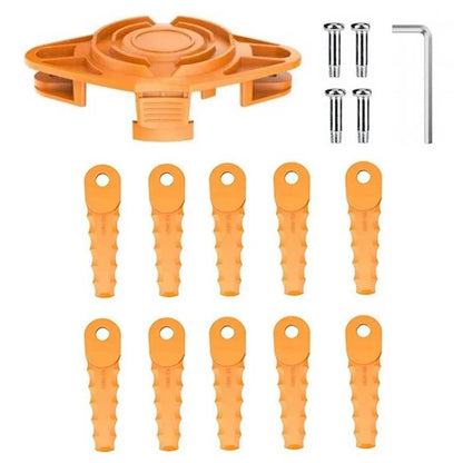 For Worx 10PCS ABS Plastic Cutting Blades + 1PC Replacement Head (EVW-02)