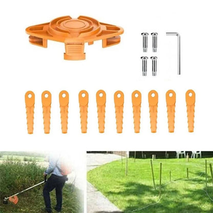 For Worx 10PCS ABS Plastic Cutting Blades + 1PC Replacement Head (EVW-02)