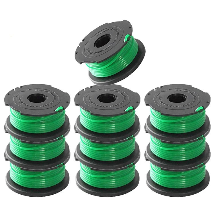 10Pcs Spool for Black & Decker GH3000 / GH3000R / LST540 / LST540B Lawn Mower Part, SF-080-BKP