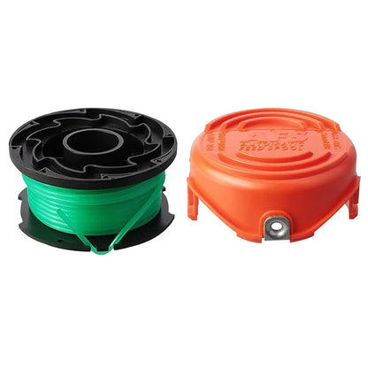 1Pc Replacement Spool + Spool Cap for Black & Decker GH3000  /  GH3000R  /  LST540  /  LST540B Lawn Mower Spare Part, SF-080-BKP / 90583594