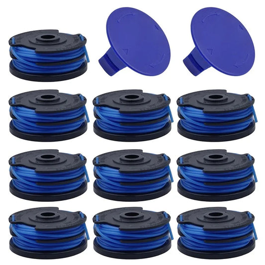 10 TLG-03 Spool + 2 TLK-01 Spool Cap for Kobalt KST 120X  /  120X-06 Lawn Mower Replacement Part