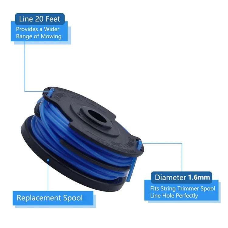8Pcs TLG-03 Nylon Rope Line Spool for Kobalt KST 120X / 120X-06 Lawn Mower Replacement Part