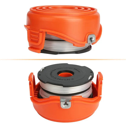 8 Replacement Spool + 1 Spool Cap for Black & Decker GH750  /  GH710  /  GH700 Lawn Mower, DF-065-BKP / RC-065-P&90517175