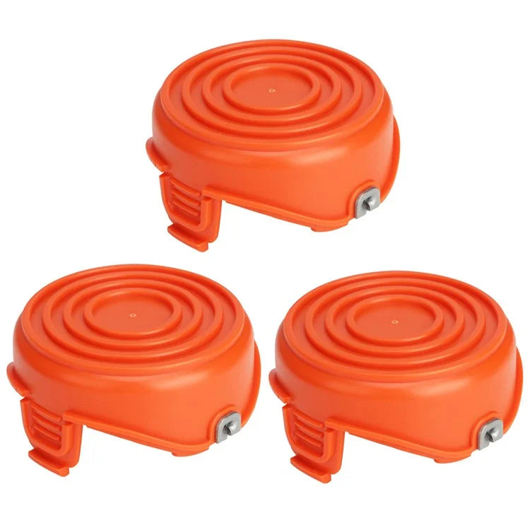 3Pcs Spool Cap for Black & Decker GH750  /  GH710  /  GH700 Lawn Mower, DF-065-BKP / RC-065-P&90517175